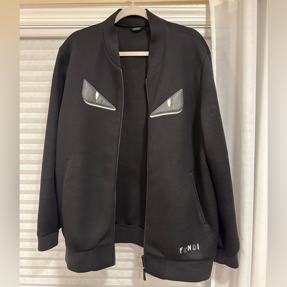 Fendi Racing Jacket - Monster Eyes. Men’s Size 52. Black.